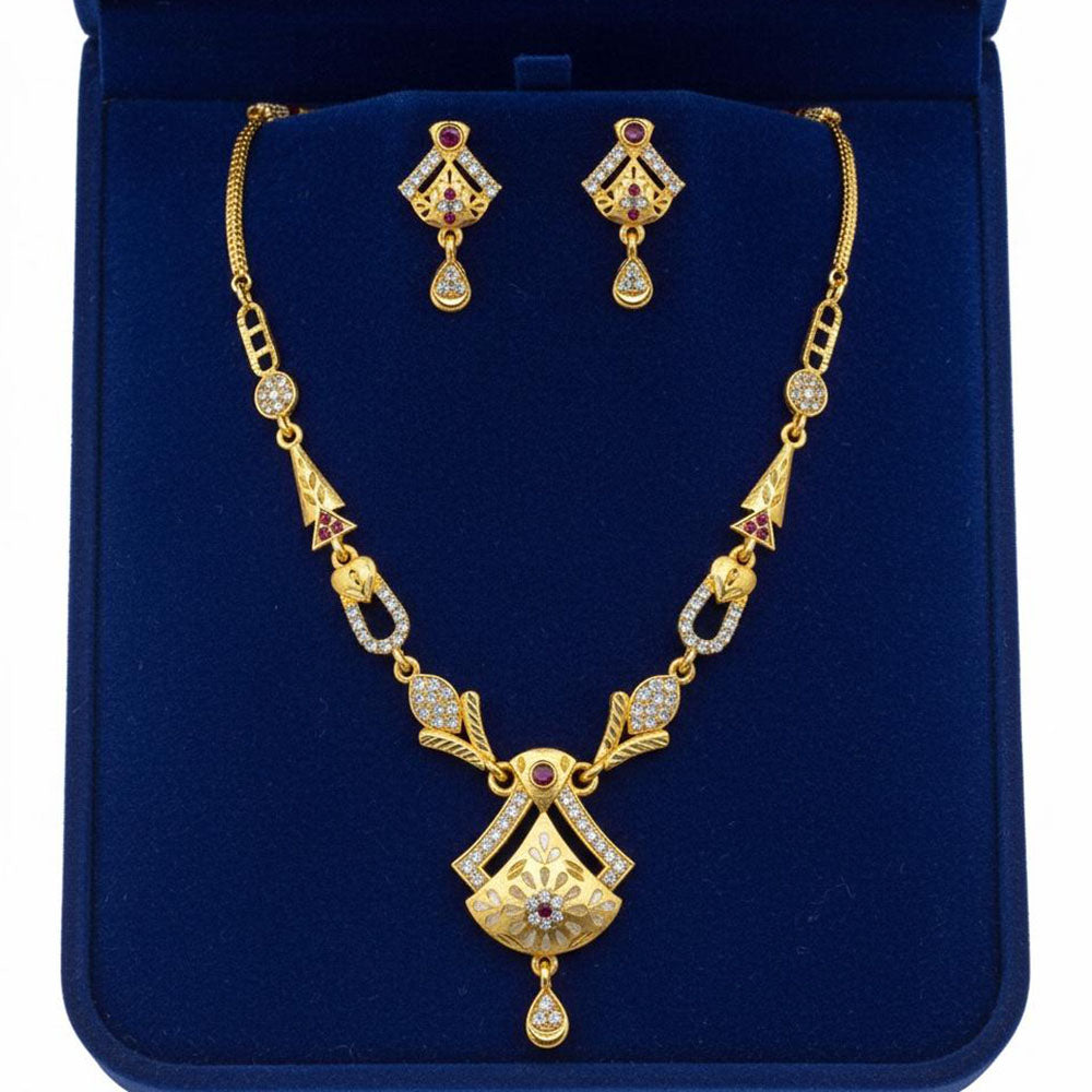 VM Imitation Royal Austrian Stone Necklace Set (Pack of 12)