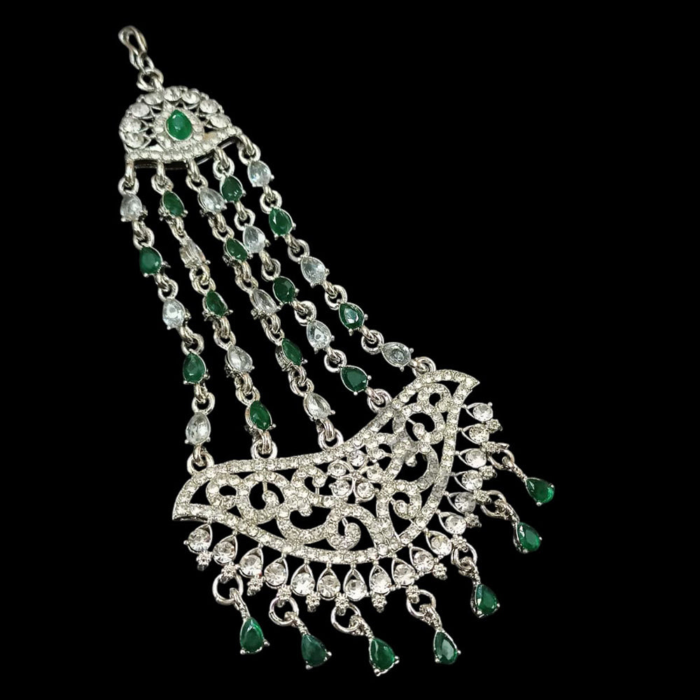 NAFJ Silver Plated Austrian Stone Pasa