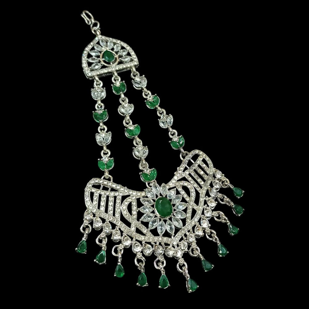 NAFJ Silver Plated Austrian Stone Pasa