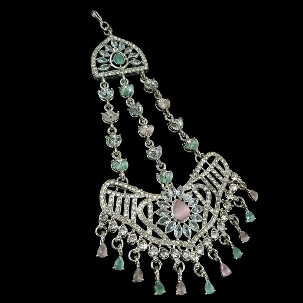 NAFJ Silver Plated Austrian Stone Pasa