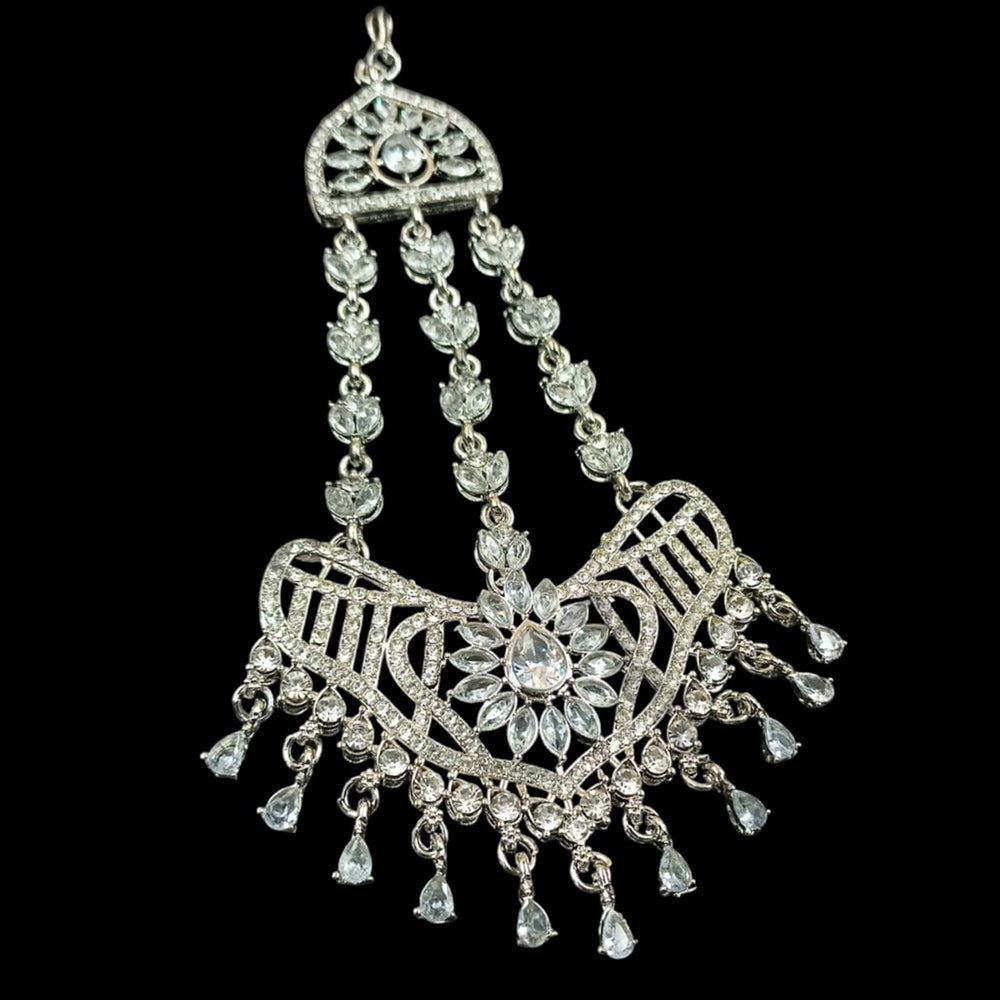 NAFJ Silver Plated Austrian Stone Pasa