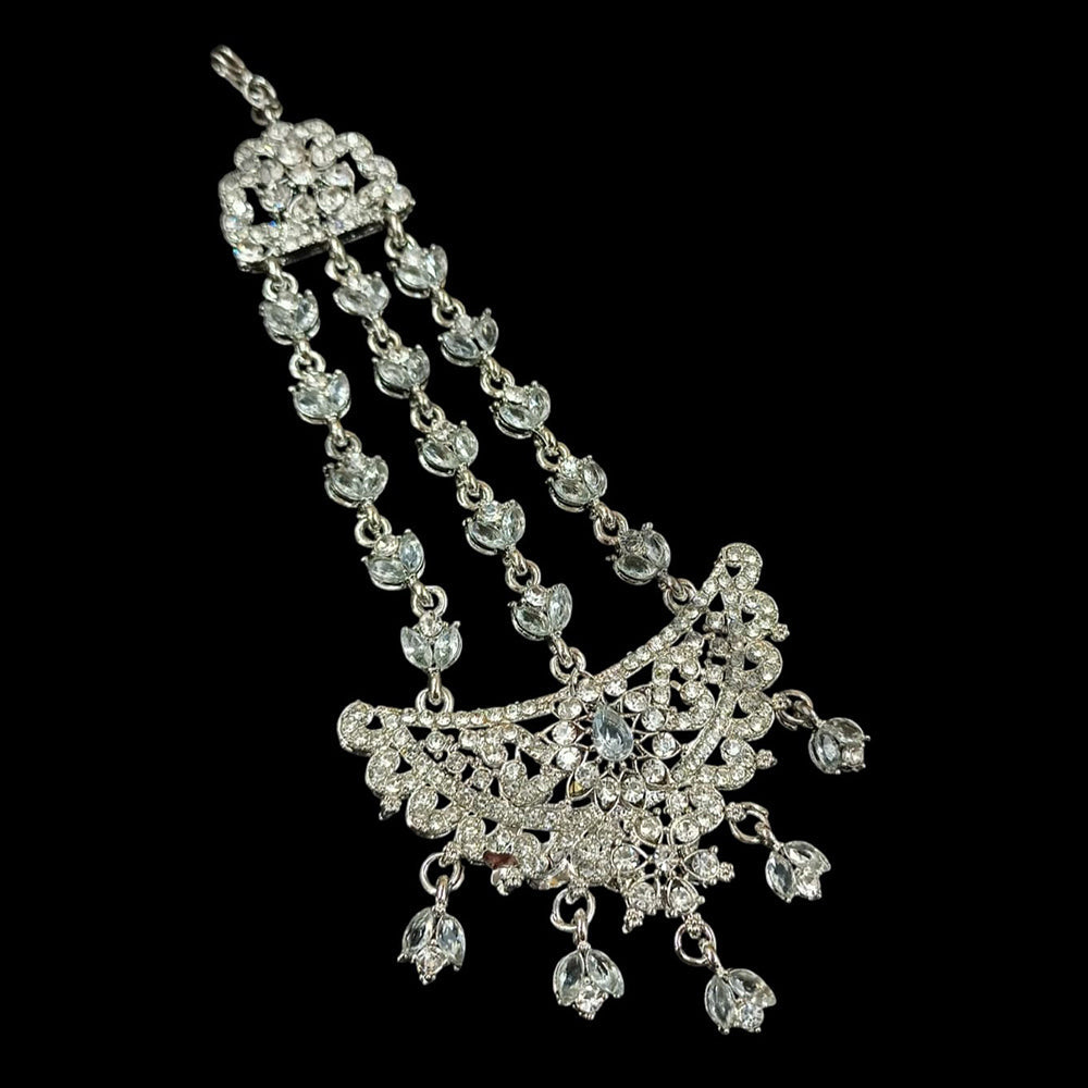 NAFJ Silver Plated Austrian Stone Pasa