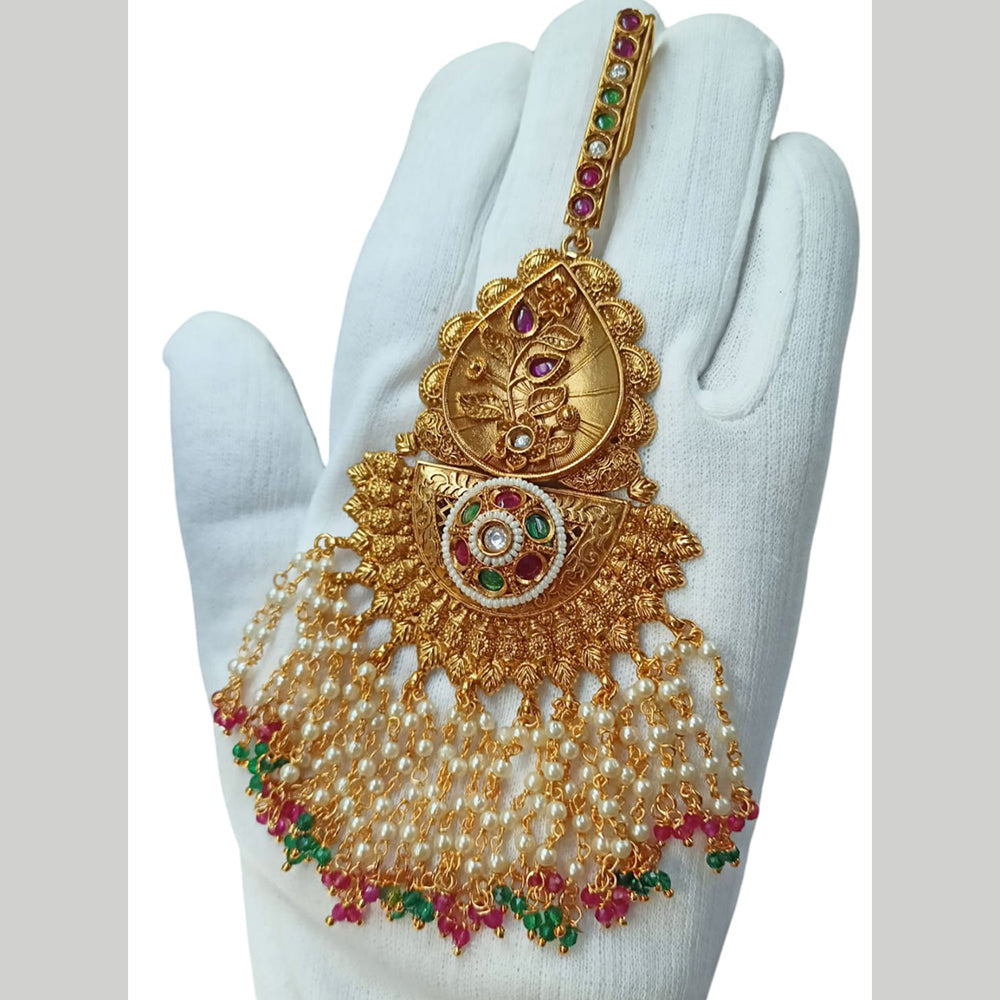 NAFJ Copper Austrian Stone And Pearl Challa