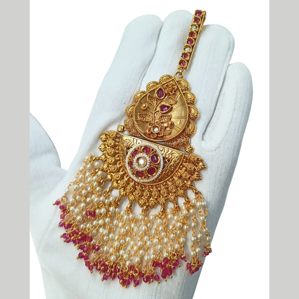 NAFJ Copper Austrian Stone And Pearl Challa