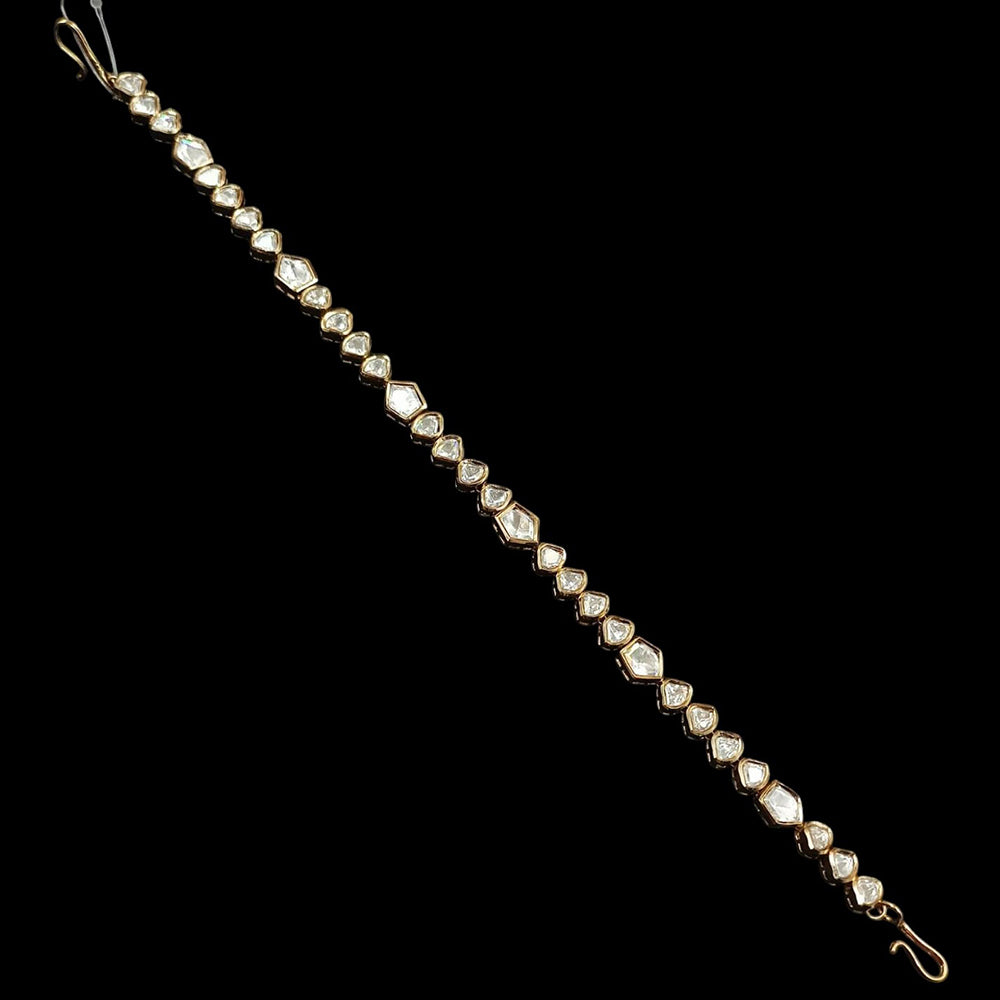 NAFJ Gold Plated Polki Kundan Stone Sheeshphool