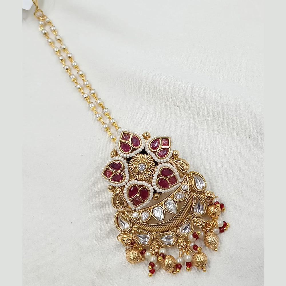 NAFJ Mughal Majesty Kundan Stone Mangtikka {Headpiece}