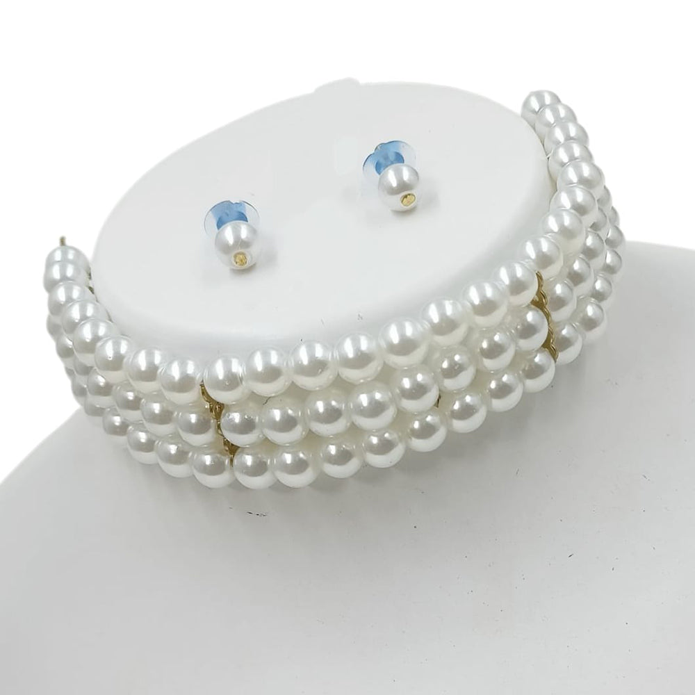 NAFJ Modern Pearl Choker A Trendy Twist on Classic Style