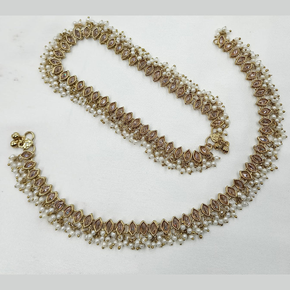 NAFJ Fashion Anklet Crystal Stone And Pearl Beauty for Your Feet