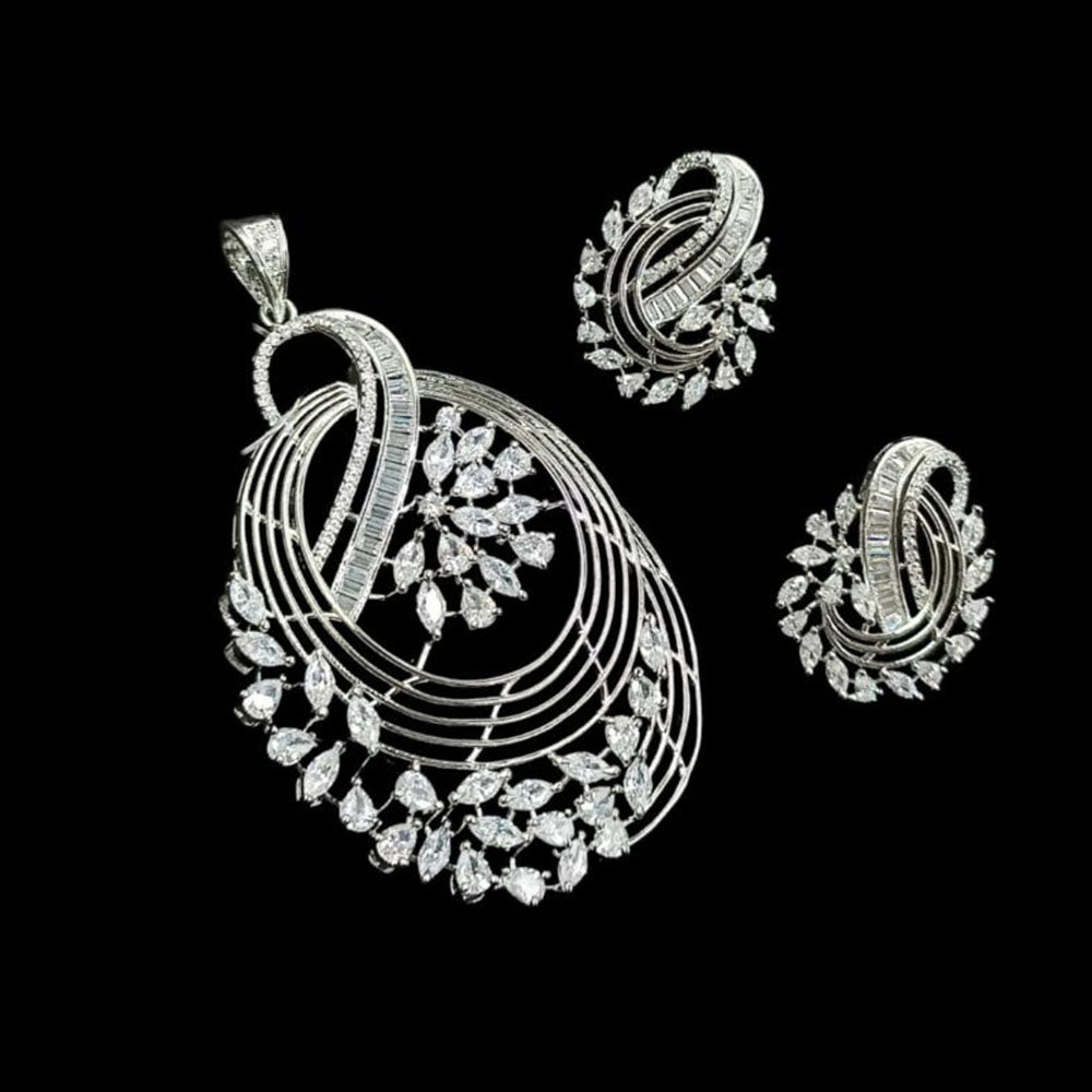 NAFJ Royal American Diamond Pendant Set
