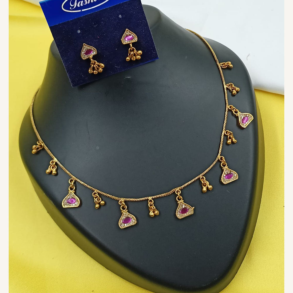 NAFJ Royal Pota Stone And Pearl Necklace Set