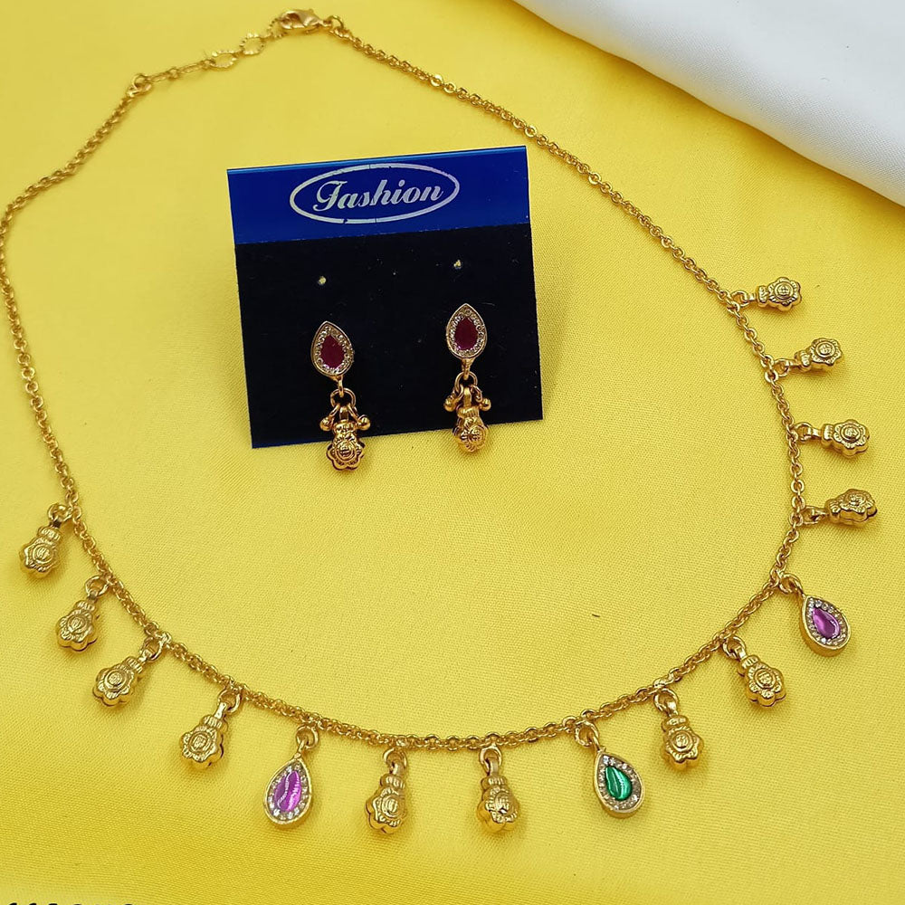 NAFJ Royal Pota Stone And Pearl Necklace Set