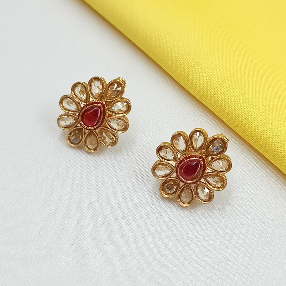 NAFJ Elegant Pota Stone Stud Earrings