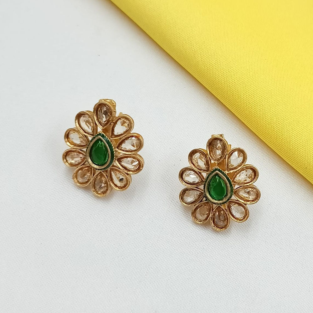 NAFJ Elegant Pota Stone Stud Earrings