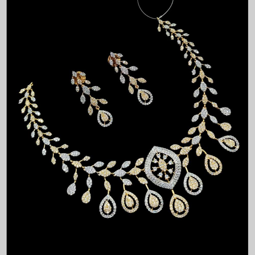 NAFJ Glamorous Austrian Stone Designer Necklace Set