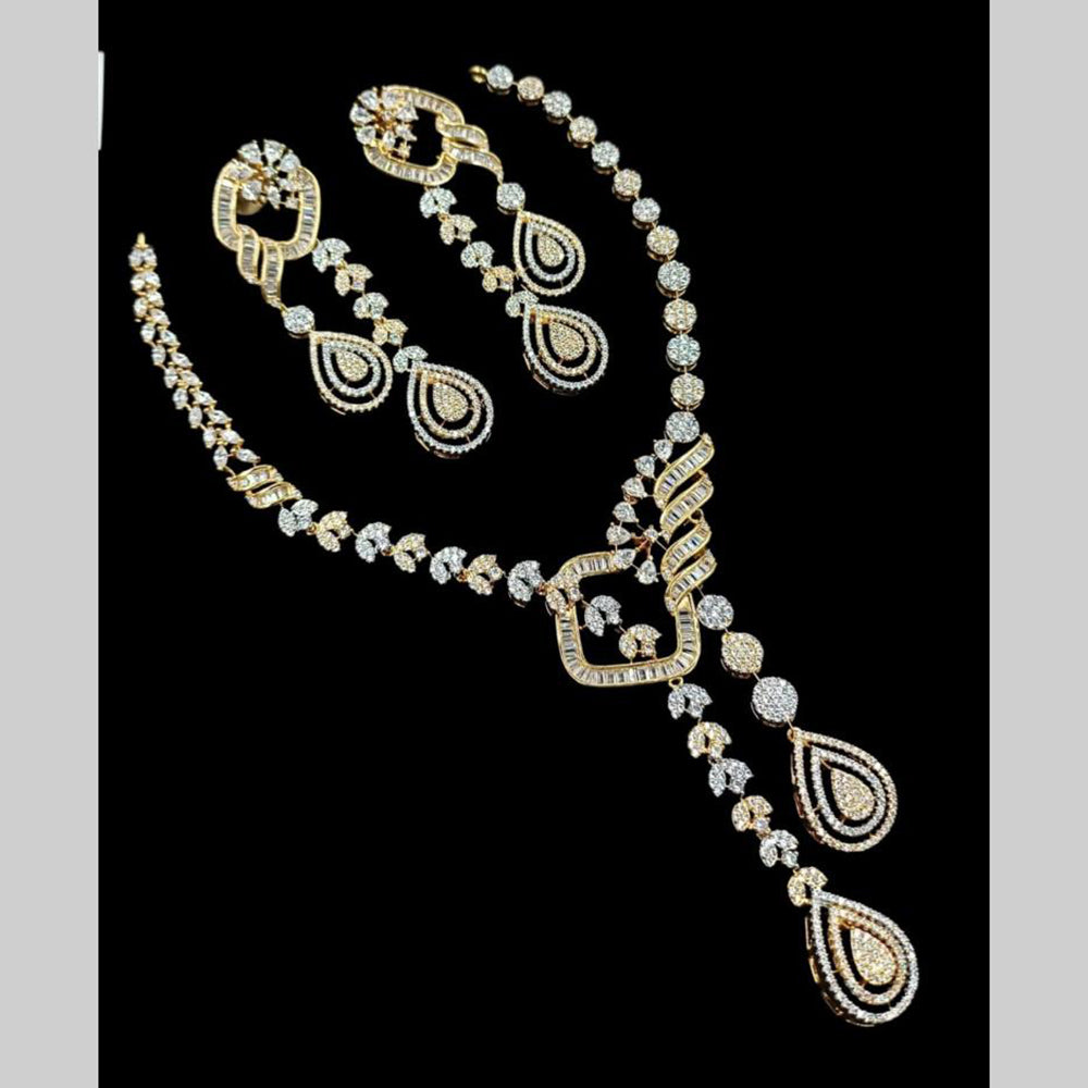 NAFJ Glamorous Austrian Stone Designer Necklace Set