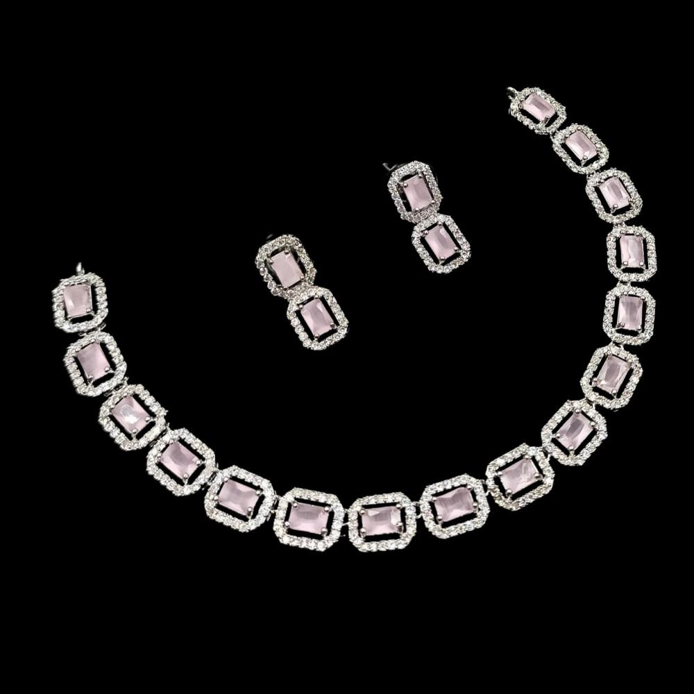 NAFJ Glamorous Crystal Stone And Austrian Stone Designer Necklace Set