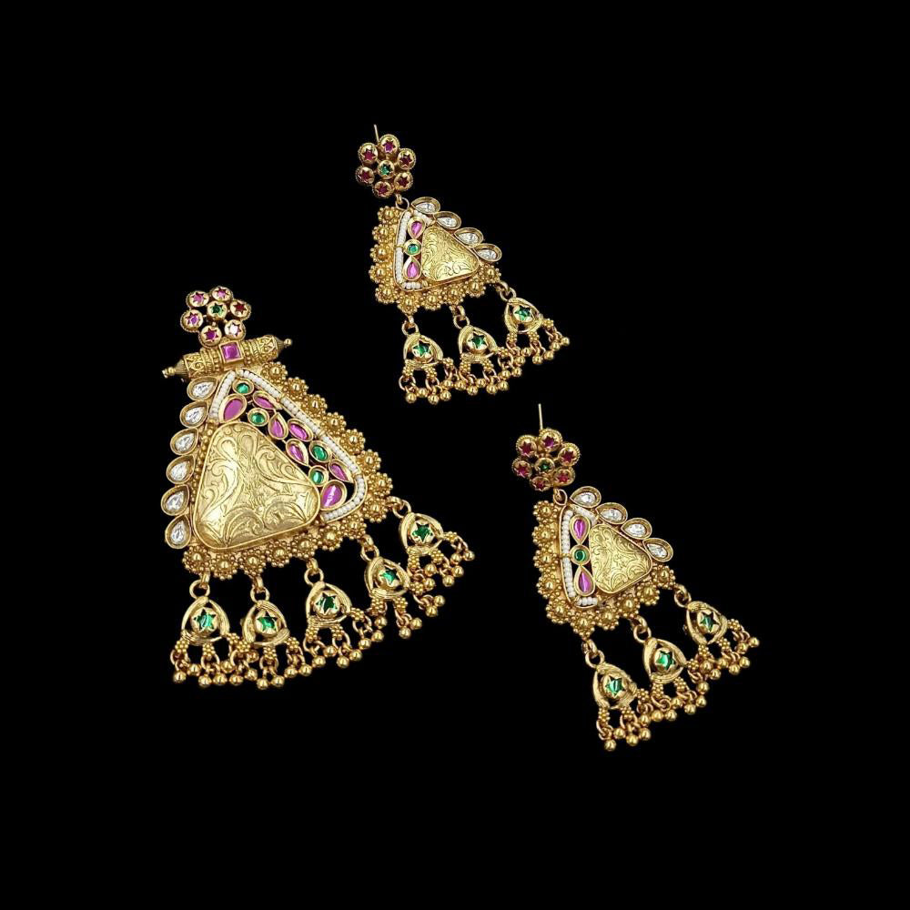NAFJ Premium Pota Stone Designer Pendant Set