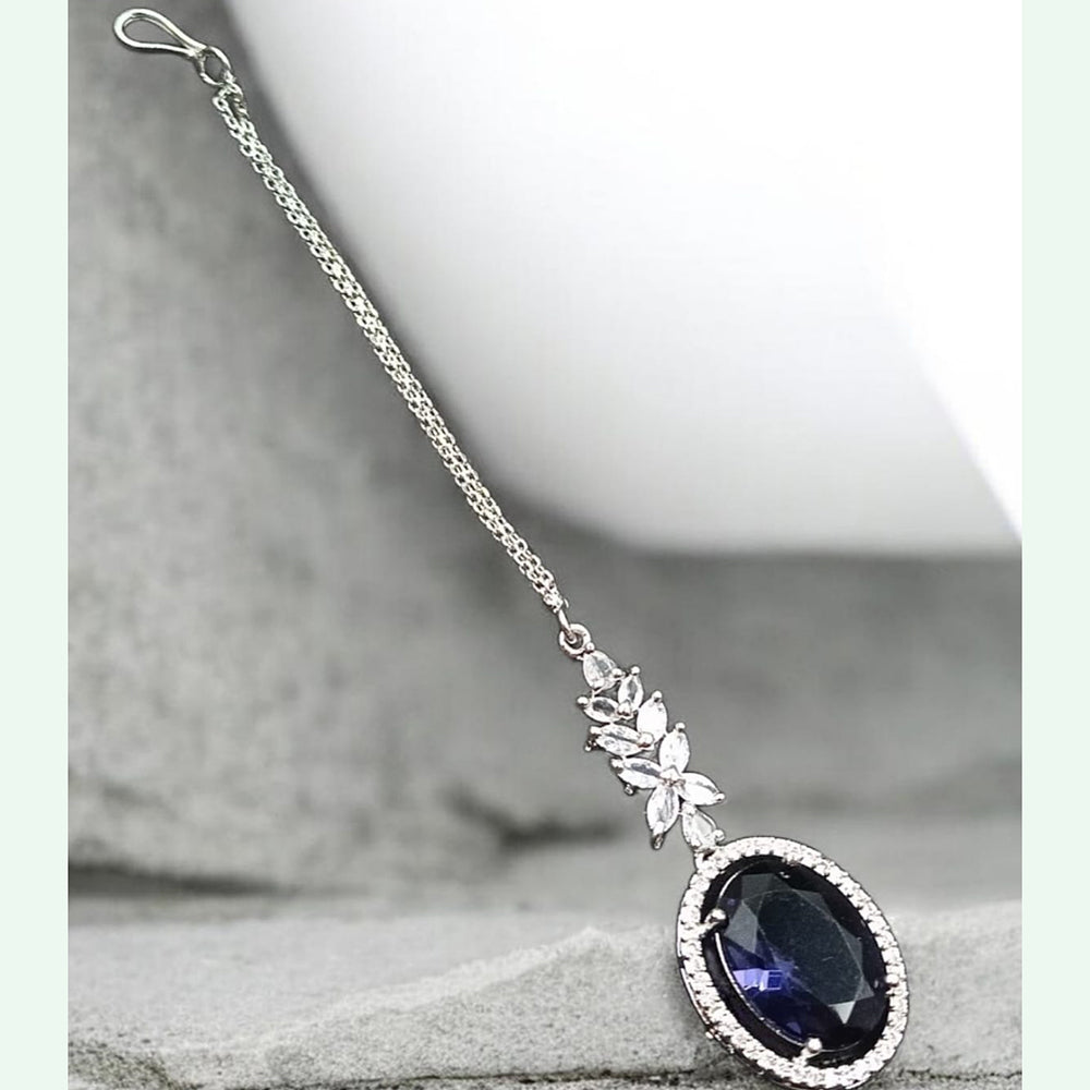 NAFJ Sparkling American Diamond Maangtikka