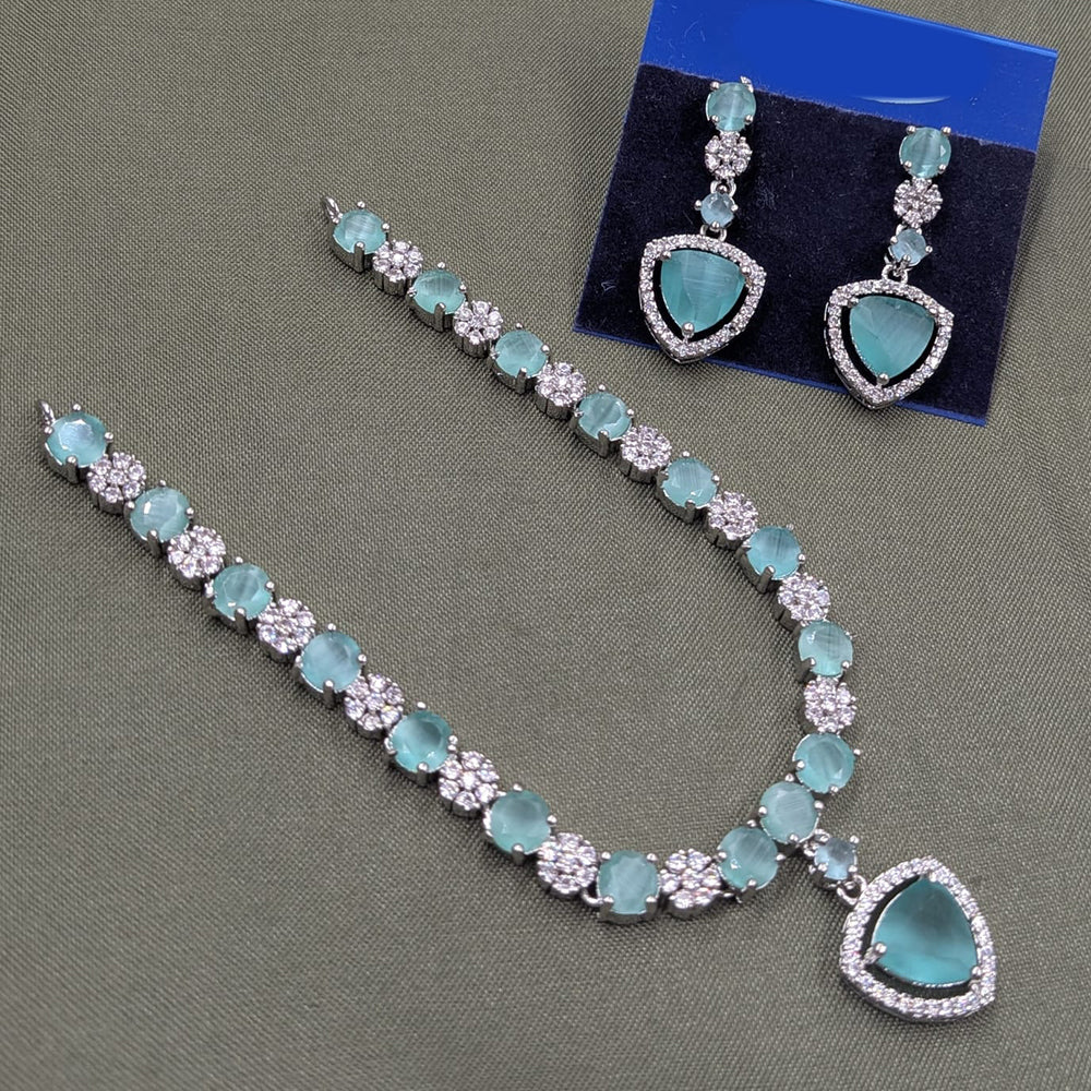 NAFJ Sparkling American Daimonds For Modern Elegance Necklace Set