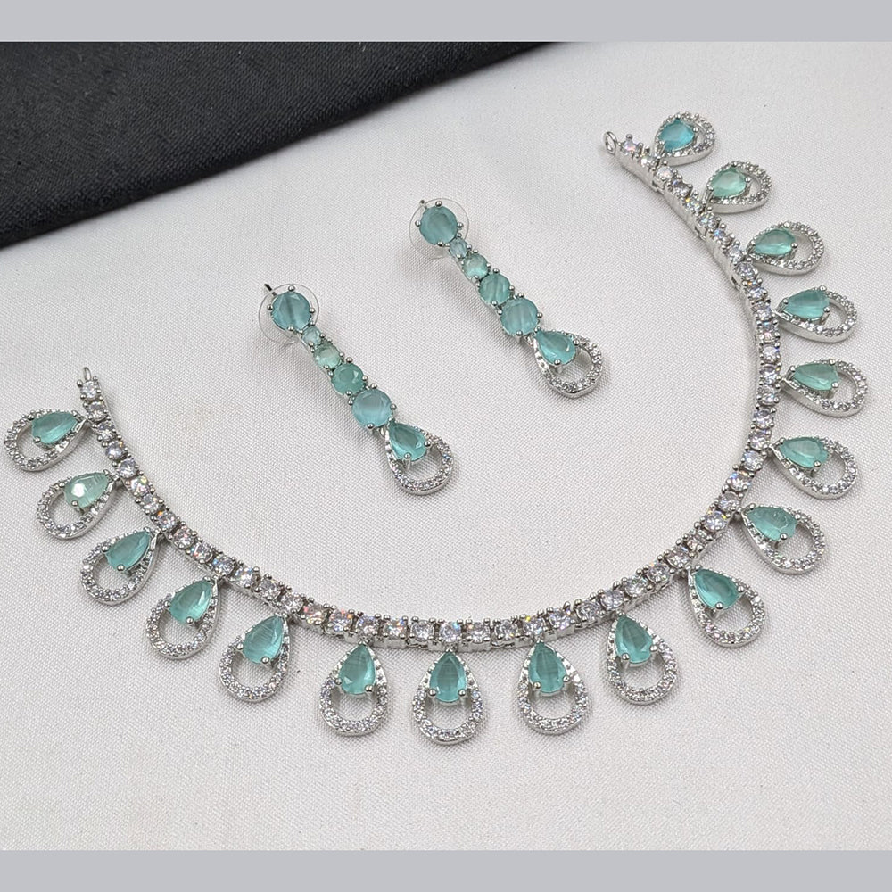 NAFJ Sparkling American Daimonds For Modern Elegance Necklace Set