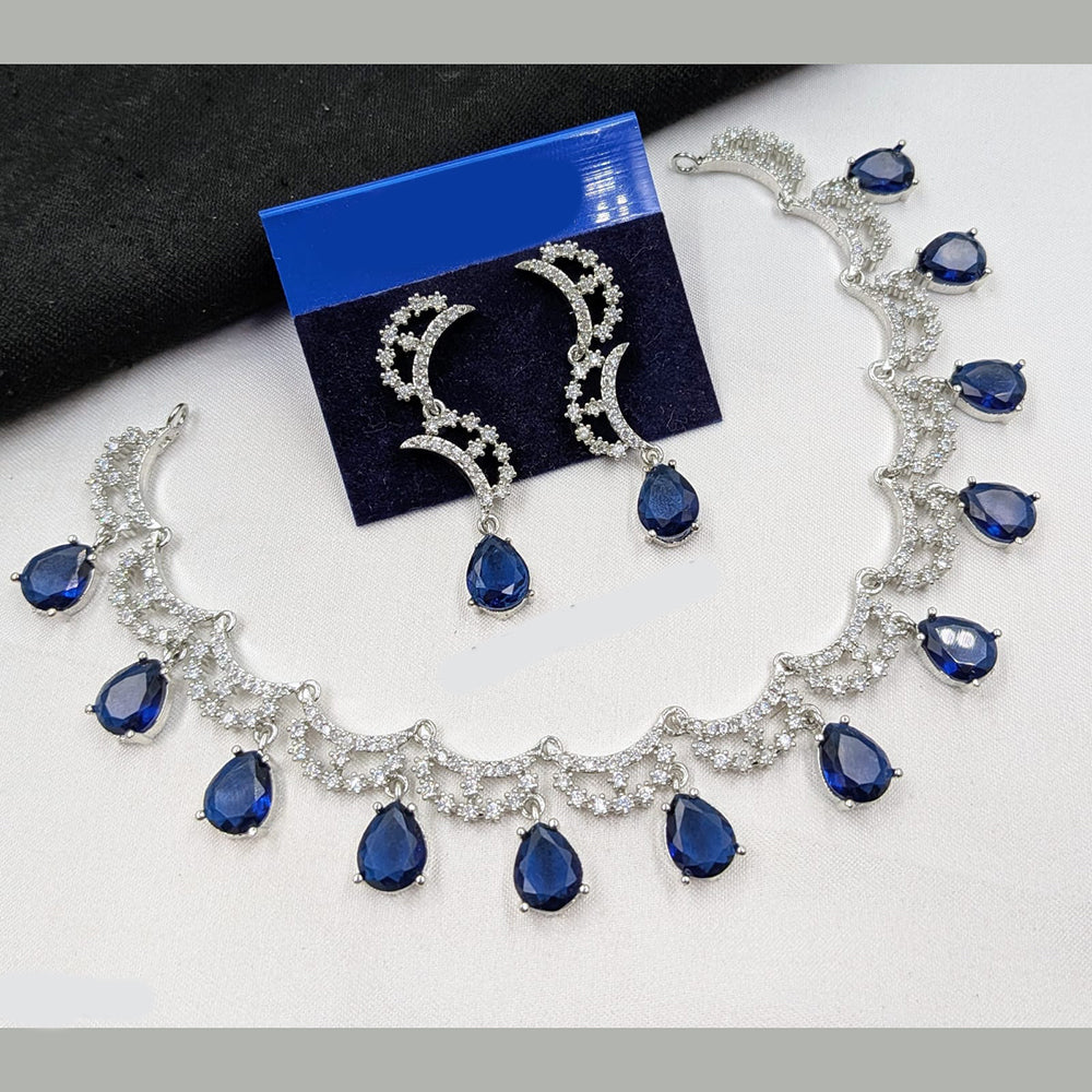 NAFJ Sparkling American Daimonds For Modern Elegance Necklace Set