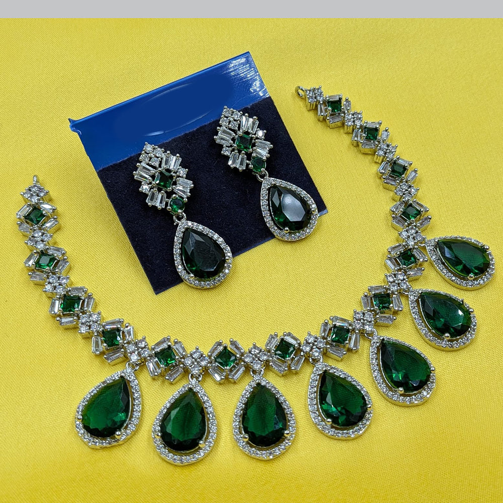 NAFJ Sparkling American Daimonds For Modern Elegance Necklace Set