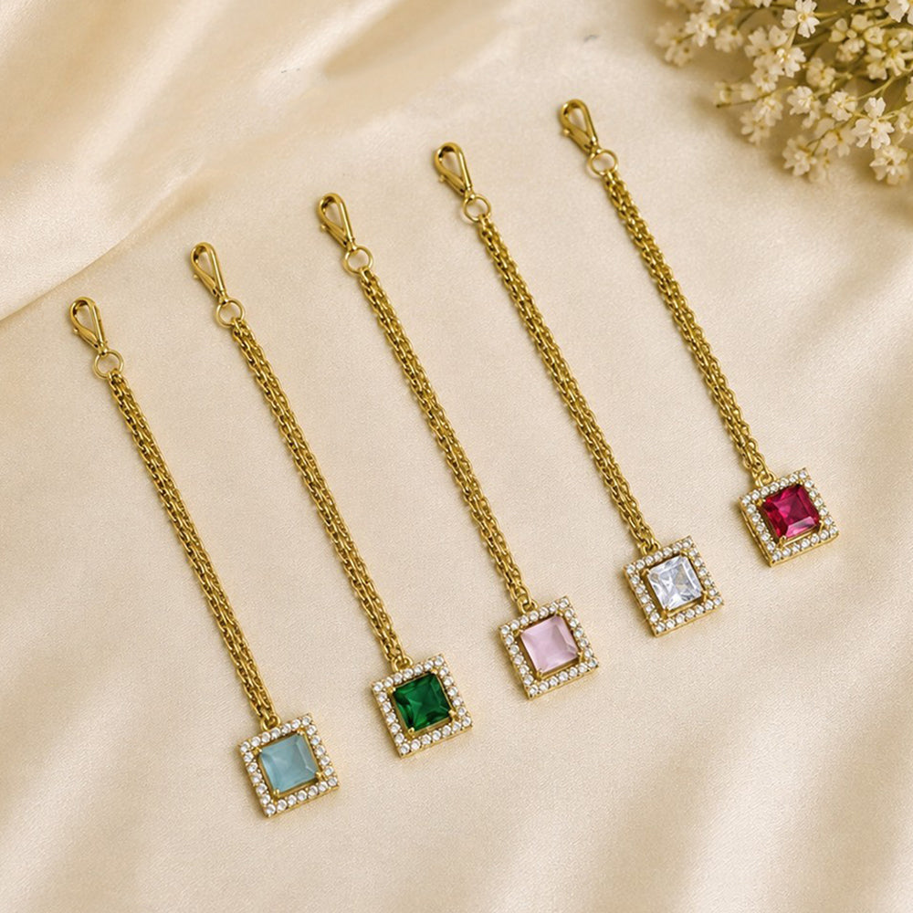 NAFJ Sparkling American Diamond Maangtikka