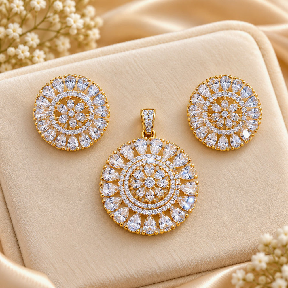 NAFJ Royal American Diamond Pendant Set