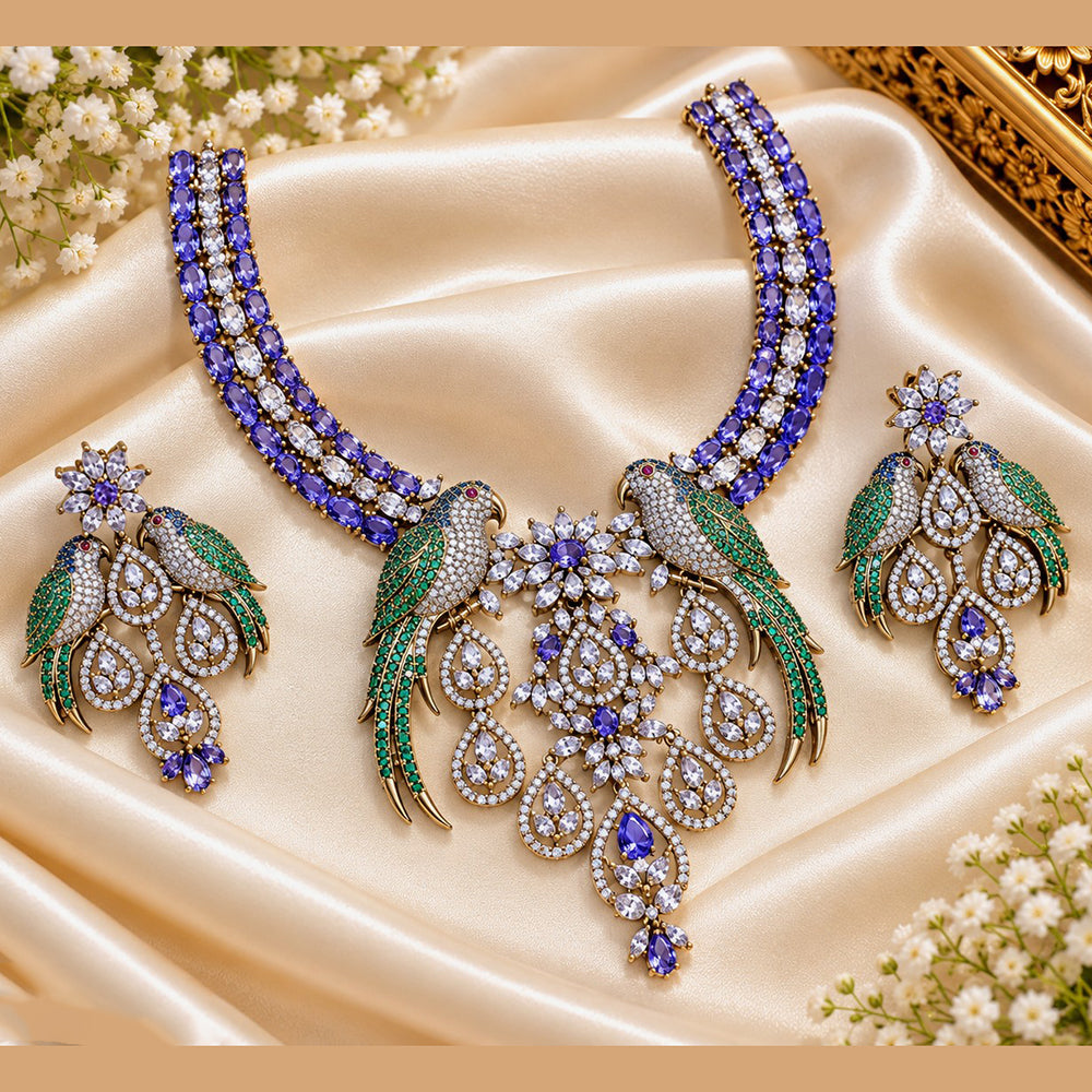 NAFJ Royal American Daimond Bird Necklace Set