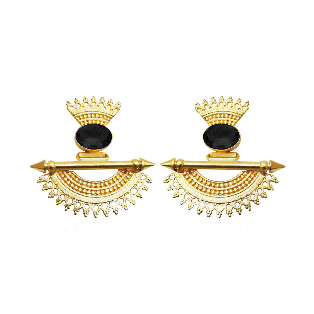 Amina Creation Gold Plated Dangler Earrings