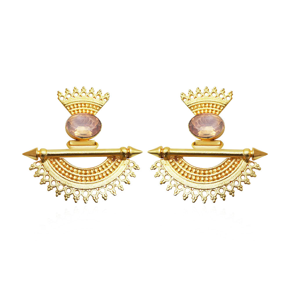 Amina Creation Gold Plated Dangler Earrings