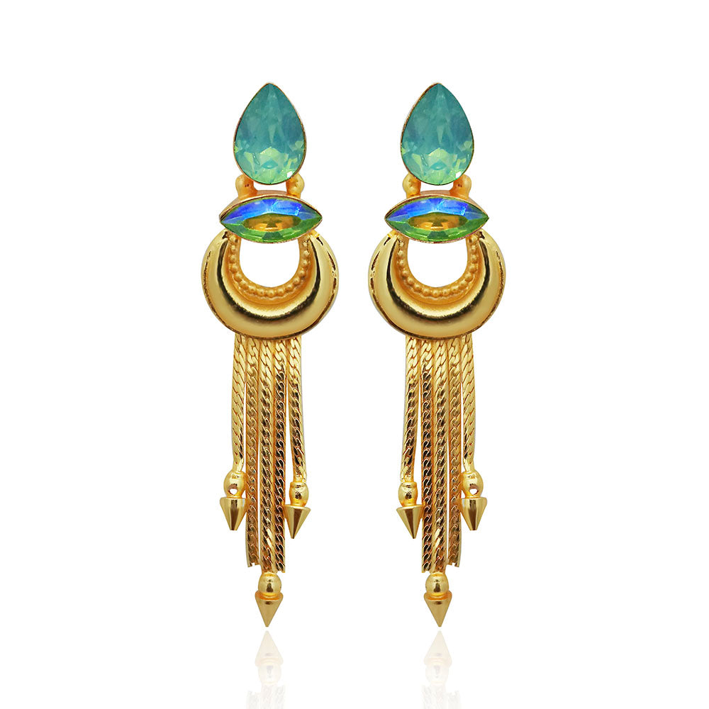 Amina Creation Gold Plated Dangler Earrings