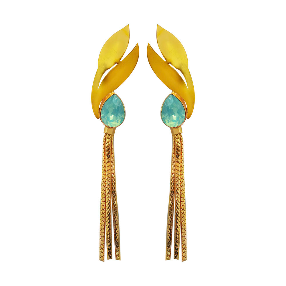 Amina Creation Gold Plated Dangler Earrings