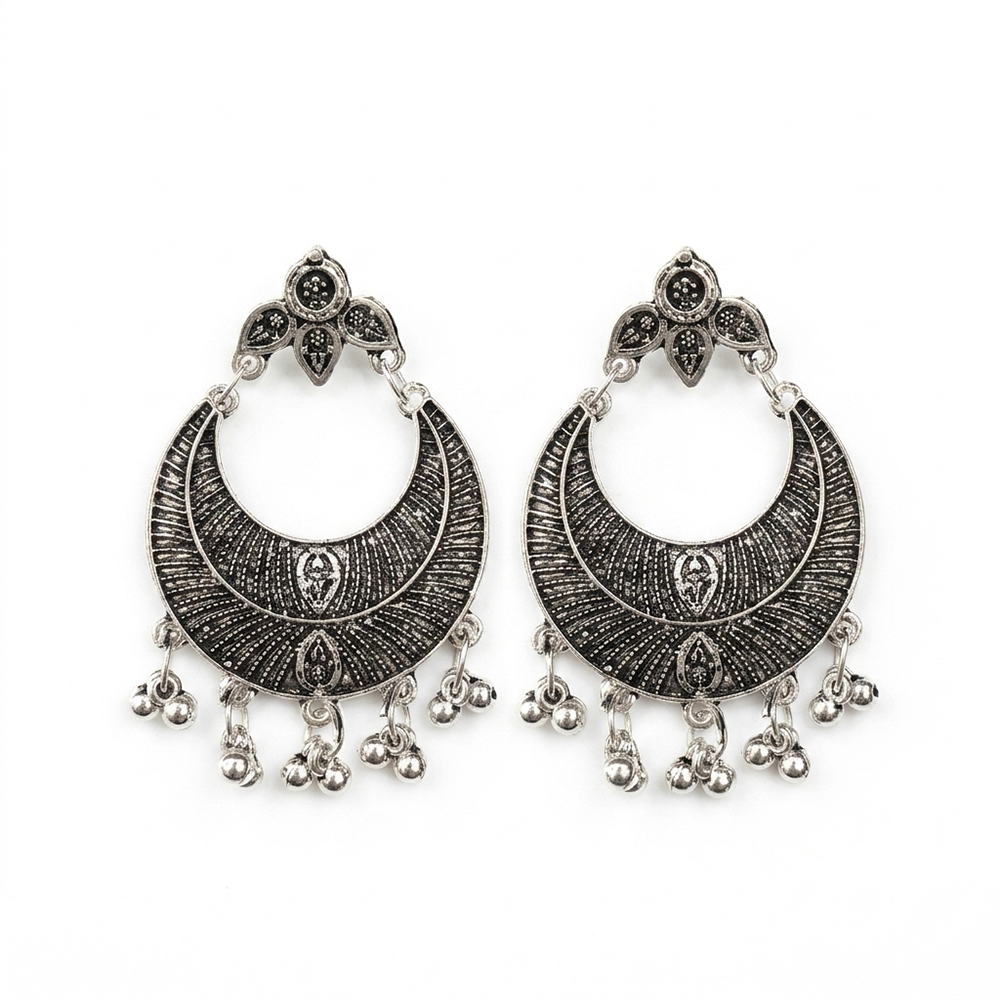 Urthn Traditional Oxidised Dangler Earring for women(Pack of 6)