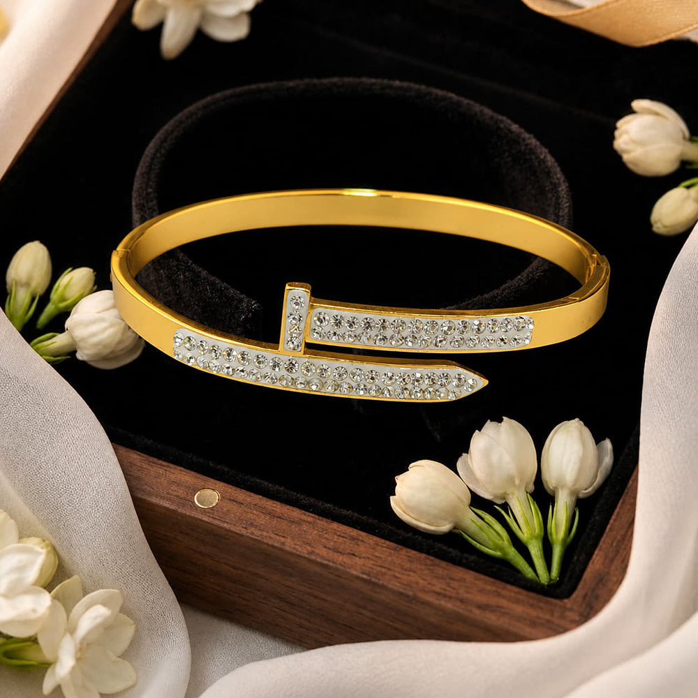 Shipra Gold Plated American Diamond Bracelet for Women