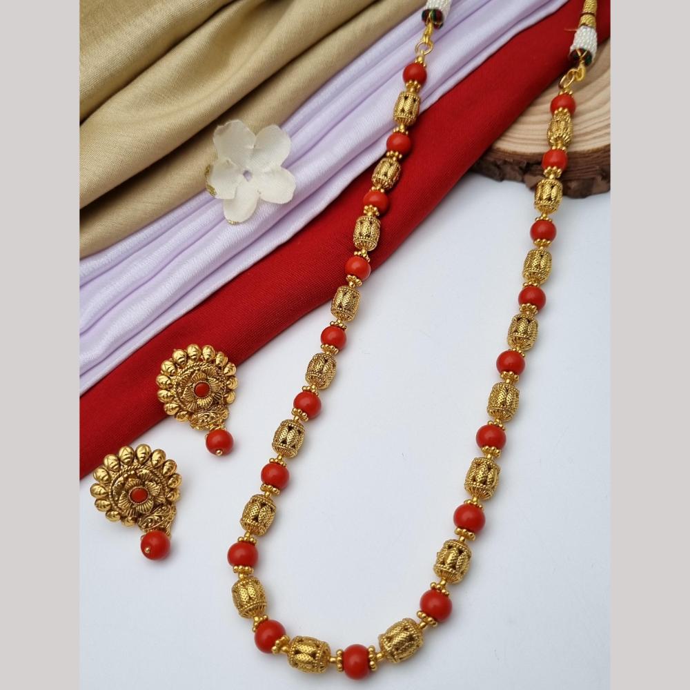Reet Revaz Gold Plated Beads Necklace Set