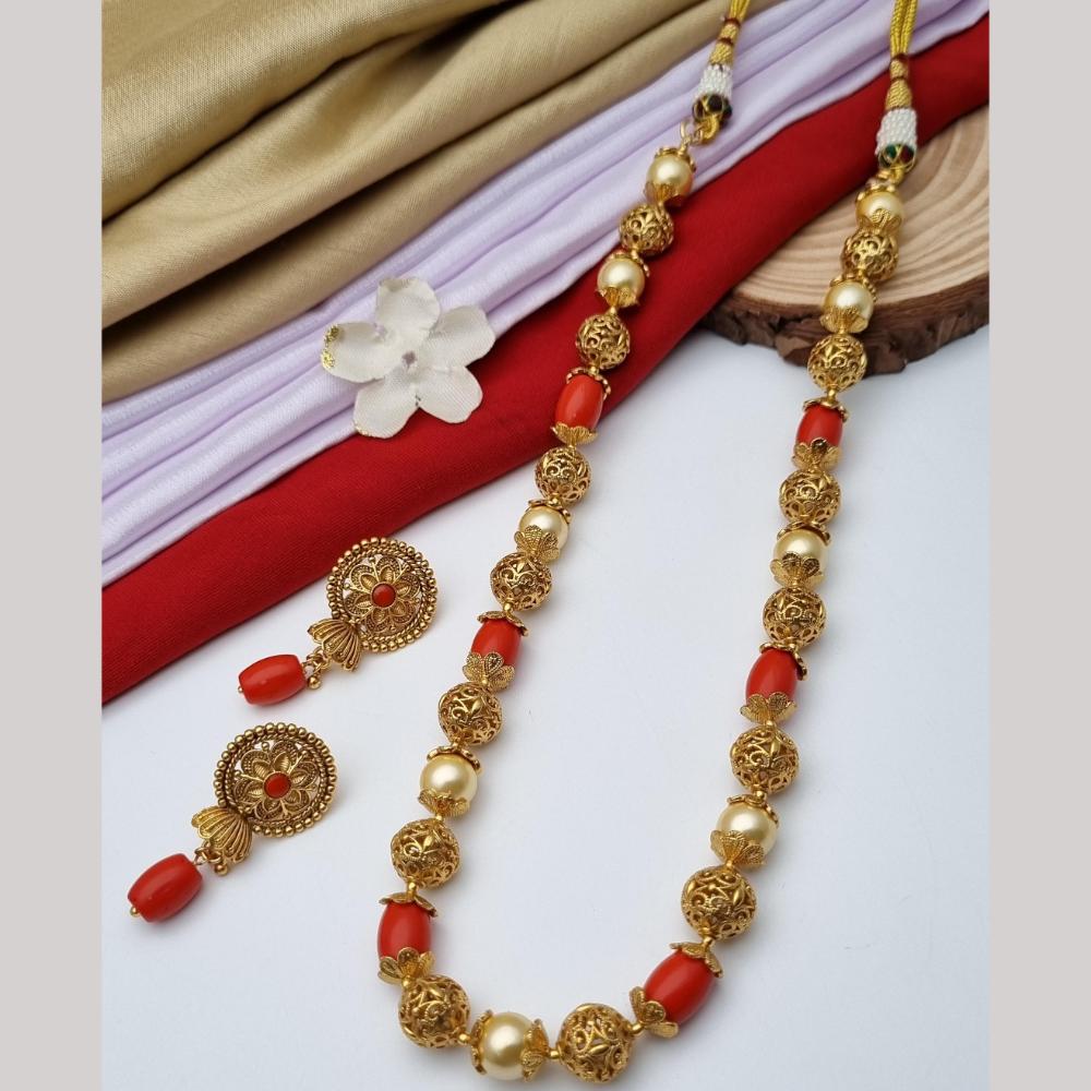 Reet Revaz Gold Plated Beads Necklace Set
