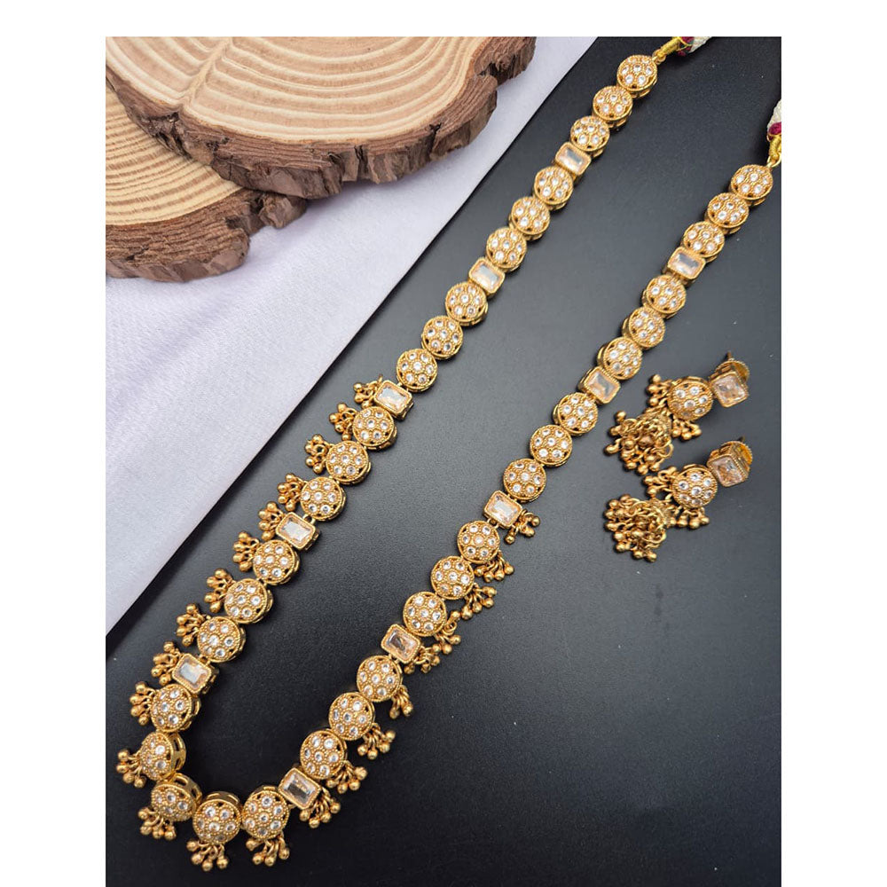 Reet Revaz Rajkumari Look Pota Stone And Pearl Ethnic Glam Long Necklace Set