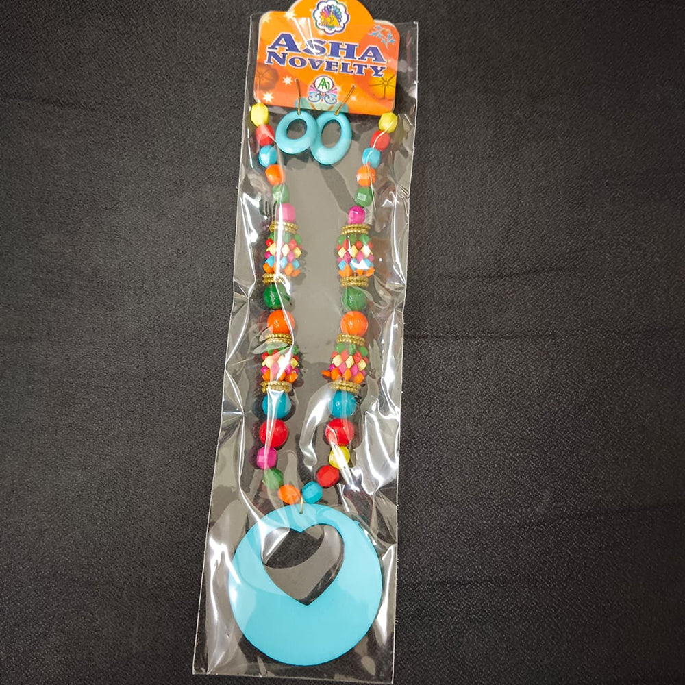 Asha Beads Fancy Colorful Beads Jewellery Necklace Set (Set of 12)
