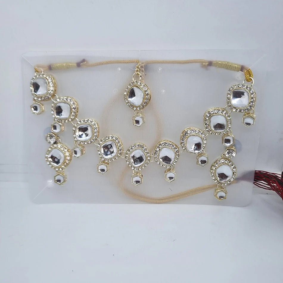Darshana Jewels Kundan And Austrian Stone Designer Necklace Set