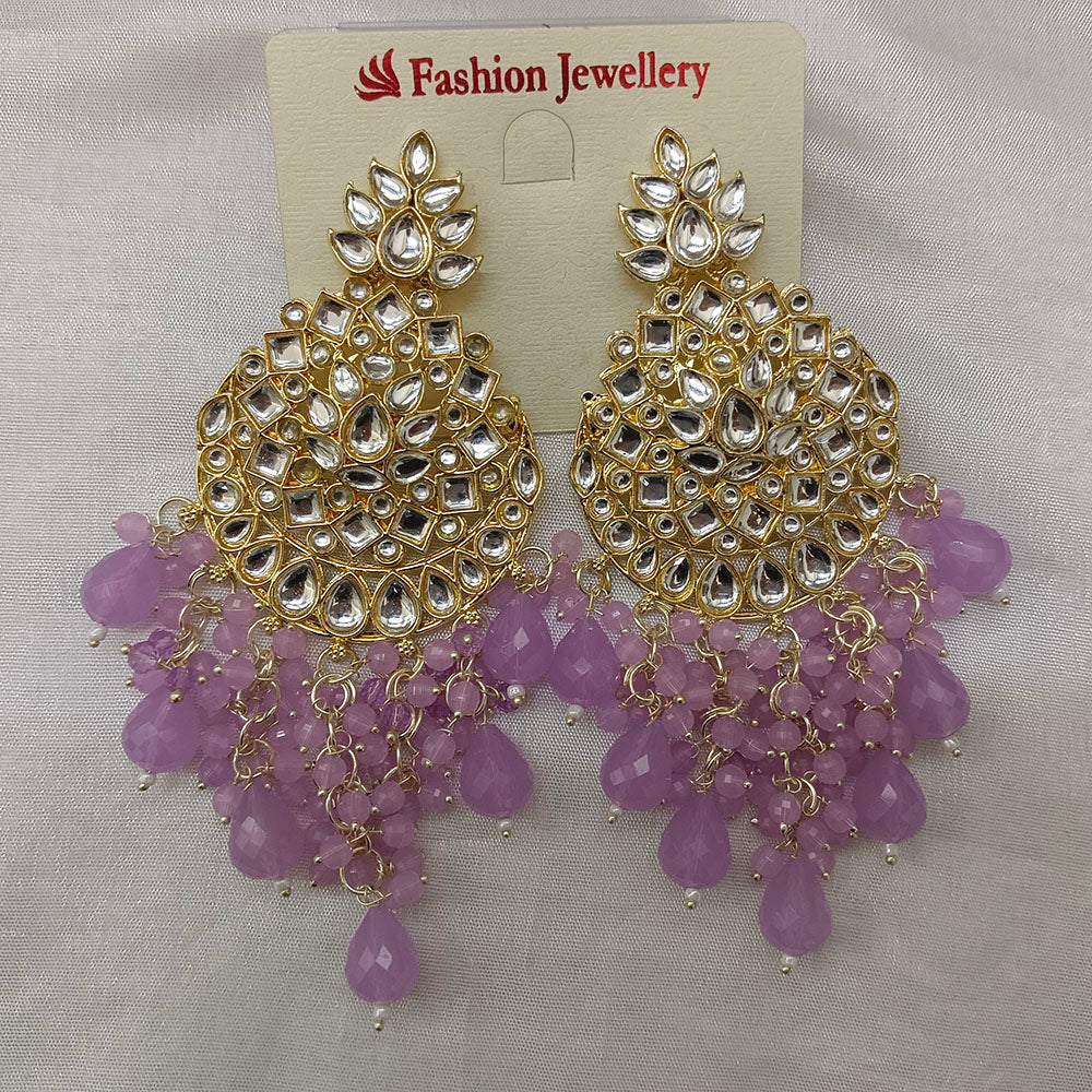 Hania Jewels Kundan Stone Pearl And Beads Dangler Earrings