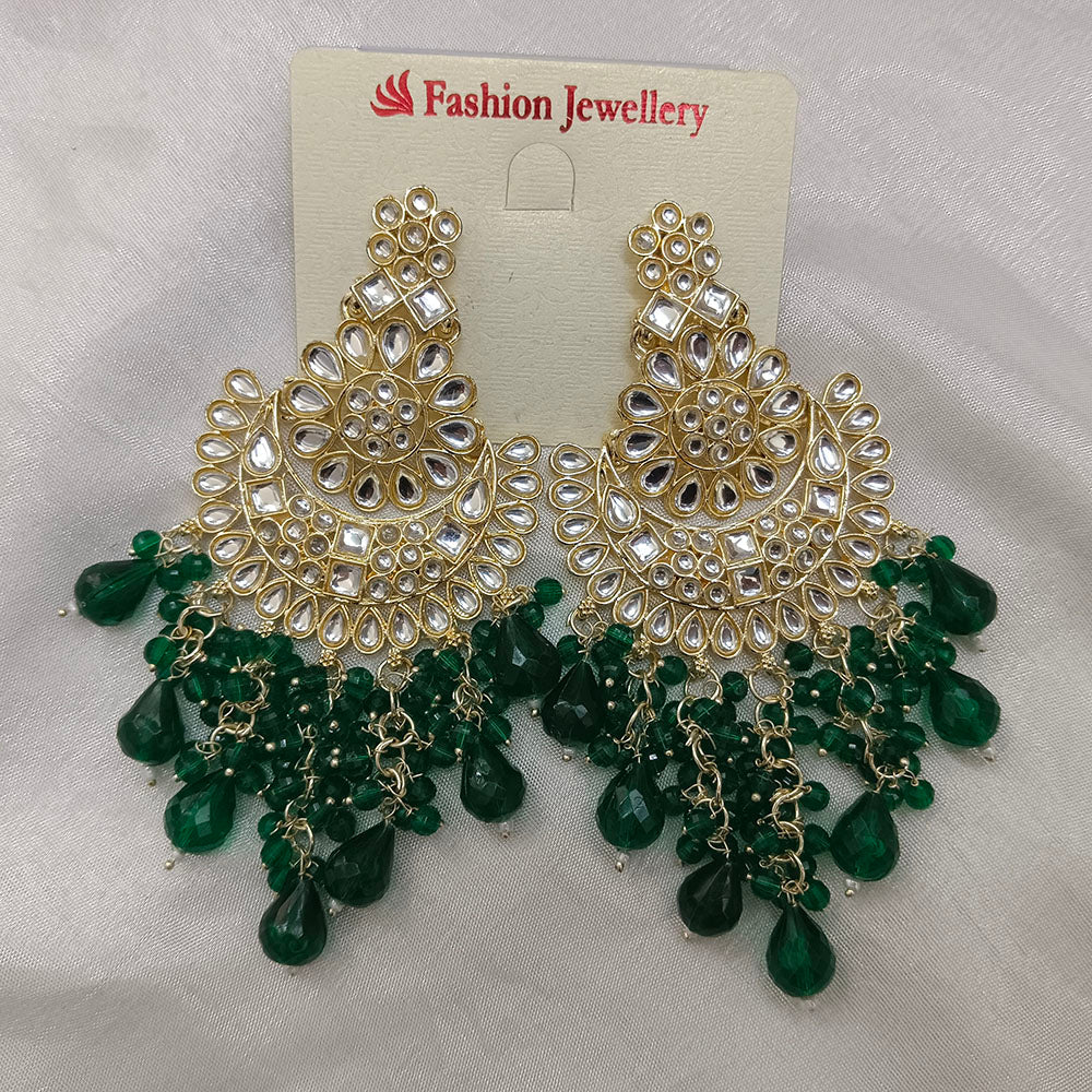Hania Jewels Kundan Stone Pearl And Beads Dangler Earrings