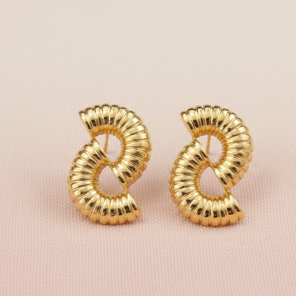 Urthn Stylish Gold Plated Earrings(Pack of 3)