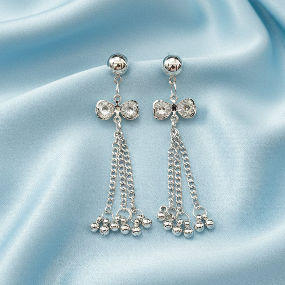 Urthn Silver Plated Stylish Dangler Earrings (Pack Of 6)
