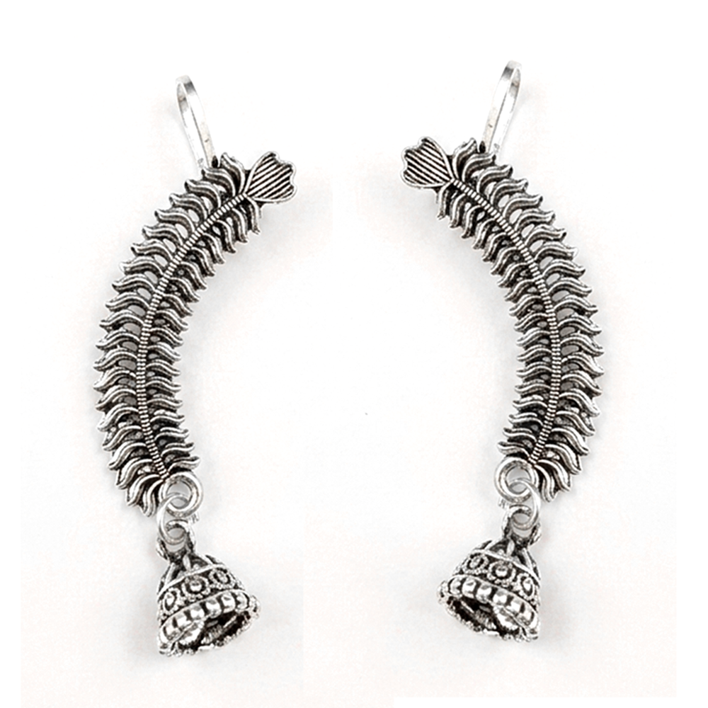 Darshana Jewels Oxidised Plated Stylish Jhumki Ear Cuff For Women And Girls(Pack of 6)