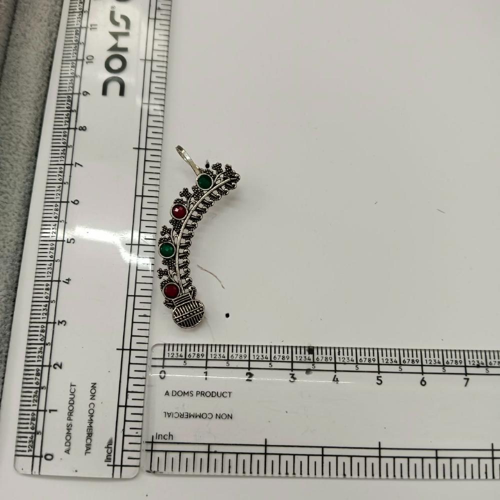 Urthn Stylish Oxidised Ear Cuffs with Floral Motif for Women Traditional Fashion Jewellery(Pack of 12)