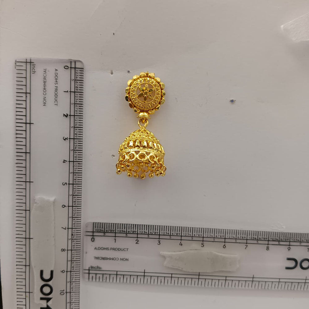 Urthn Timeless Gold Plated Jhumki Earrings | Elegant Traditional Jewellery for Weddings & Festive Occasions( Pack of 6)