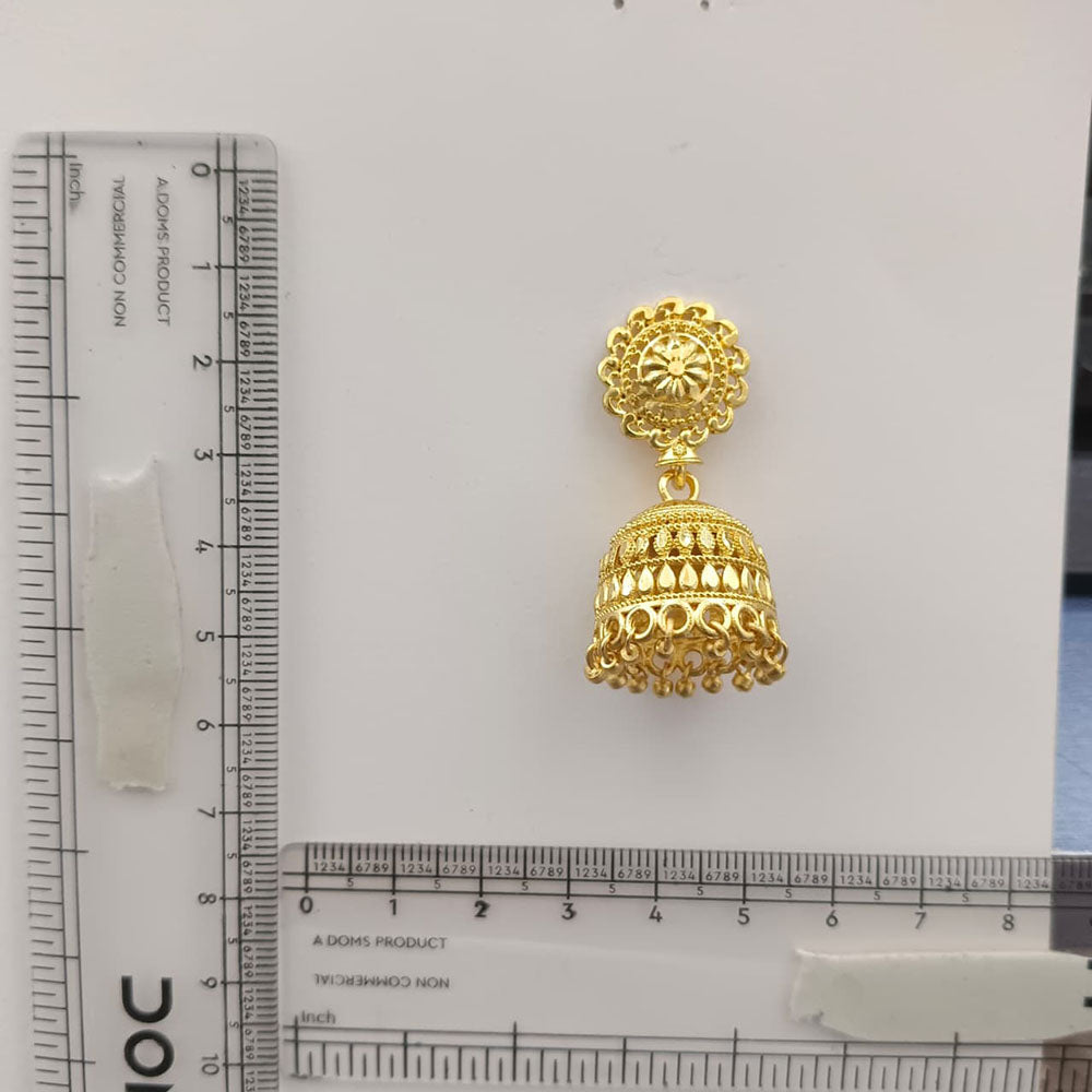 Urthn Timeless Gold Plated Jhumki Earrings | Elegant Traditional Jewellery for Weddings & Festive Occasions( Pack of 6)