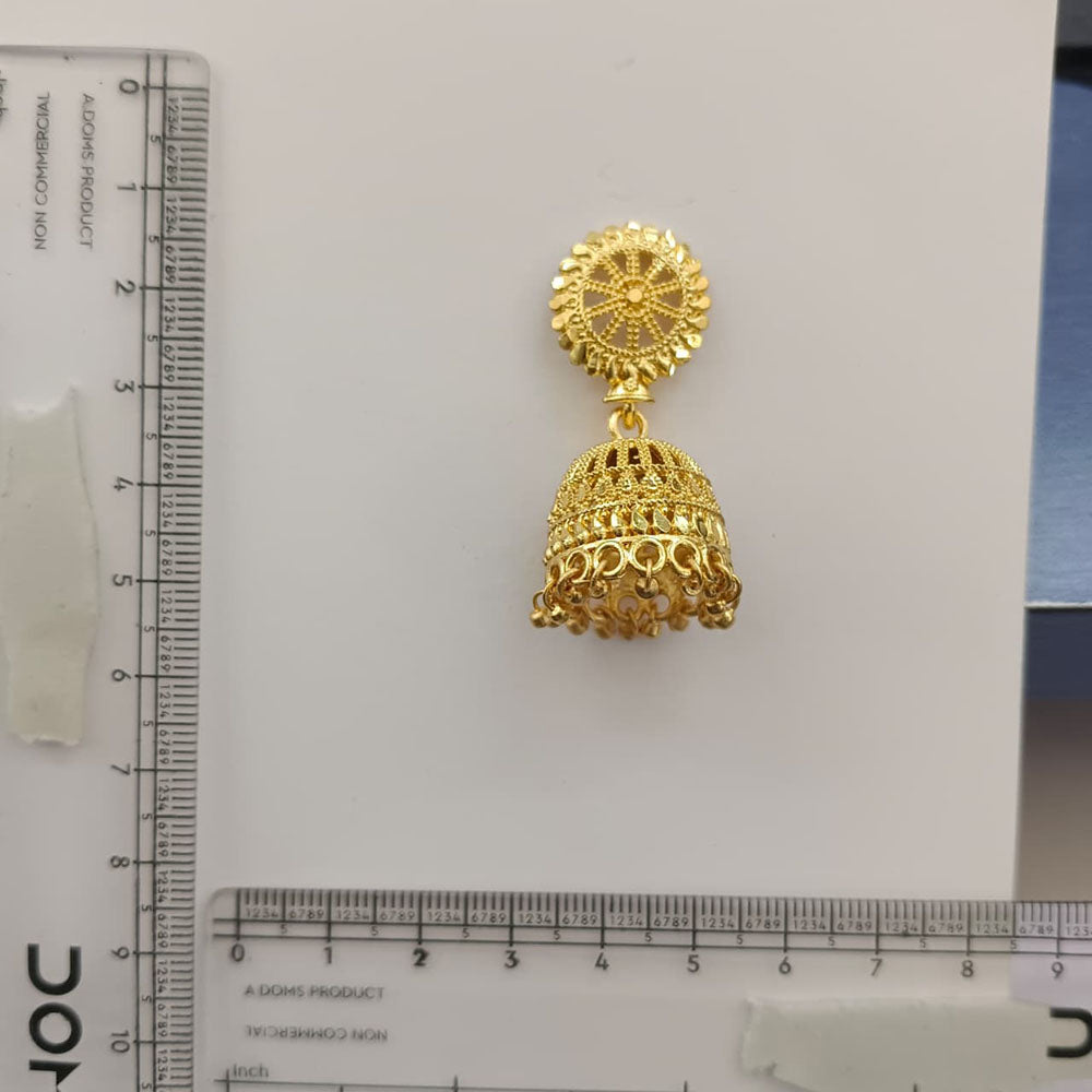 Urthn Timeless Gold Plated Jhumki Earrings | Elegant Traditional Jewellery for Weddings & Festive Occasions( Pack of 6)