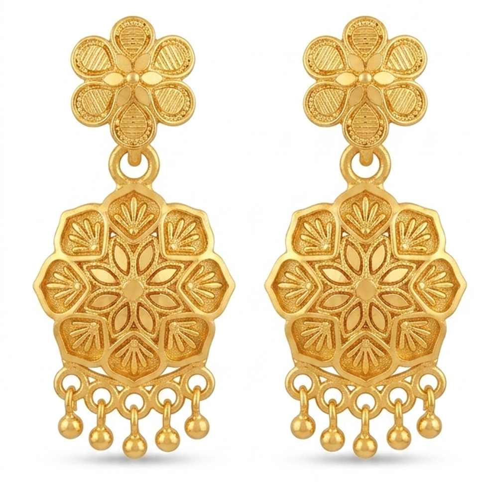 Darshana Jewels Gold Plated Traditional Small Dangler Earrings (Pack of 6)